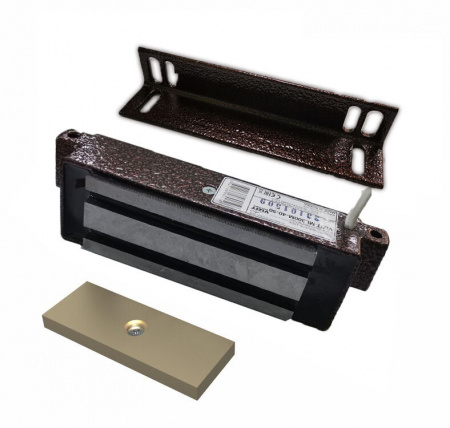 Замок электромагнитный (12VDC, 0.5А. 300кг),встроенный модуль перемагничивания, монтажный комплект, уголок 40х50мм., толщина уголка 4мм. Vizit VIZIT-ML300М-40-50-4