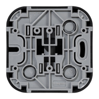 Выключатель одноклавишный - Legrand Quteo - IP20 10А 250В винтовые зажимы накладной монтаж - чёрный матовый 782471