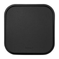 Выключатель одноклавишный - Legrand Quteo - IP20 10А 250В винтовые зажимы накладной монтаж - чёрный матовый 782471