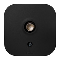 Розетка TV (телевизионная) - Legrand Quteo -      звезда IP20 накладной монтаж - чёрный матовый 782478