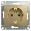 GLOSSA Розетка с заземлением в рамку титан Systeme Electric GSL000443