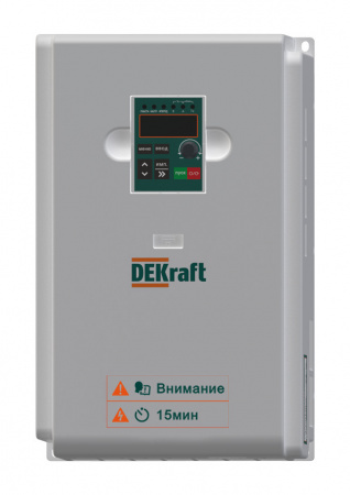 Преобразователь частоты DEKV060-11кВт 3 фазы 380В с торм. Модулем Dekraft DEKV060G011T4B