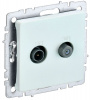 BRITE Розетка двойная TV+SAT РТВ/РСп12-БрЖ жемчуг IEK BR-AF20-O-K36