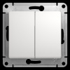 GLOSSA Переключатель двухклавишный в рамку белый схема 6 Systeme Electric GSL000165