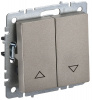BRITE Выключатель жалюзи 10А ВС10-1-5-БрШ шампань IEK BR-V15-0-10-K37