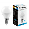 Лампа светодиодная LED 7вт Е14 дневной шар FERON LB-95 25480