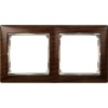 VALENA Рамка 2 поста горизонтальная темное дерево/серебро Legrand 770372