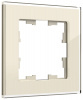 BRITE Рамка 1 пост РУ-1-2-БрВа стекло ванильный IEK BR-M12-G-K10