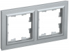 BRITE Рамка 2 поста РУ-2-БрА алюминий IEK BR-M22-K47