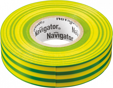 Изолента ПВХ желто-зеленая 15мм 20м Navigator Group 71108 17355
