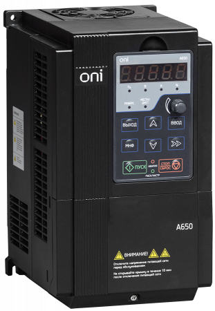 Преобразователь частоты A650 380В 3Ф 0.75kW 2.5А ONI A650-33E0075T