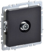 BRITE Розетка TV проходная РТВ10-0-БрЧ черный IEK BR-A10-P-K02