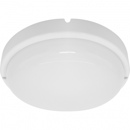 Светильник светодиодный ДБП-12w с оптико-акустическим датчиком 6500К 960Лм IP65 круглый белый FERON AL3008 41147