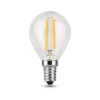 Лампа светодиодная филаментная LED 11 Вт 830 лм 4100К AC150-265В E14 шар P45 нейтральный  Black Filament Gauss GAUSS 105801211