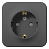 BLANCA Розетка наружная с заземлением со шторками изолированный плоский, 16А, 250В, антрацит Systeme Electric BLNRA011116