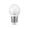 Лампа светодиодная LED 6 Вт 420 лм 3000К AC180-240В E27 шар P45 теплая (промоупаковка 3 лампы) Elementary GAUSS 53216T