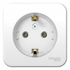 Розетка BLANCA наружная, с заземлением, без шторок, (тонкая), с изолирующей пластиной 16А, 250В, белый Systeme Electric BLNRA110111