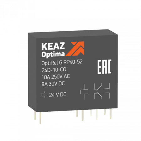 Реле промежуточное OptiRel G RP40-52-12D-10-CO КЭАЗ 281017