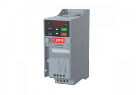 Преобразователь частоты VF-51-P1K5-0007-S2-E20-B-H Входное напряжение, 220 В. Выходная мощность 1.5кВт. Номинальный выходной ток 7 А. Ток перегрузки 150% - 10.5А. Тепловые потери - 60Вт VEDA MC ABA00003