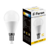 Лампа светодиодная LED 11вт Е14 теплый матовый шар FERON LB-750 25946