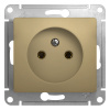 GLOSSA Розетка без заземления в рамку титан Systeme Electric GSL000441