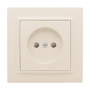 Розетка одноместная СП без заземления 10А с защитными шторками бежевый Минск EKF ERR10-022-200
