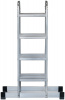 Лестница-трансформер алюминиевая, 4 секции х 4 ступени, вес 13.2 кг FIT РОС 65450