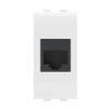 BRAVA Розетка компьютерная RJ45 (разъем PcNet) 1 модуль категория 5е белая DKC 76654B