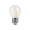 Лампа светодиодная филаментная LED 7 Вт 580 лм 4100К AC150-265В E27 шар P45 нейтральный Black Filament GAUSS 105802207