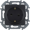 Розетка 2К+З со шторками немецкий стандарт 16 А 250 В~ INSPIRIA антрацит Legrand 673733