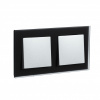 Рамка двухпостовая ATLASDESIGN NATURE, МАТОВОЕ СТЕКЛО ЧЕРНЫЙ Systeme Electric ATN331002