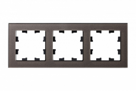 Рамка трехпостовая ATLASDESIGN NATURE, СТЕКЛО МОККО Systeme Electric ATN320603