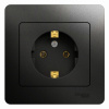 GLOSSA Розетка с заземлением антрацит в сборе Systeme Electric GSL000742