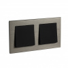 Рамка двухпостовая ATLASDESIGN NATURE, МЕТАЛЛ ЛАТУНЬ Systeme Electric ATN312202