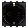 Avanti Розетка ''Черный квадрат'', 2P+E, с защитными шторками, 2 модульная DKC 4402002