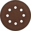 Круг шлифовальный ''СТАНДАРТ'' из абразивной бумаги на велкро основе, 8 отв., Р80, 125мм, 5шт ЗУБР 35350-125-080