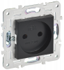 SKANDY Розетка без заземления без защитных шторок 10А SK-R02Bl черный IEK SK-R10-10-K02