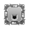 ETIKA Информационная розетка RJ 45 категория 5e UTP алюминий Legrand 672441
