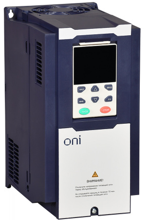 Преобразователь частоты K750 380В 3Ф 5.5-7.5кВт 13-17А со встроенным тормозом ONI K750-33-55N75NTM