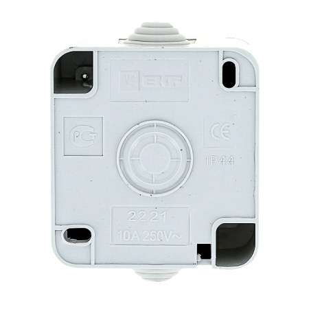 EKV10-021-10-44 Прага Выключатель одноклавишный наружный IP44 белый EKF 