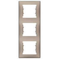 Sedna Рамка 3 поста вертикальная титан Schneider Electric SDN5801368