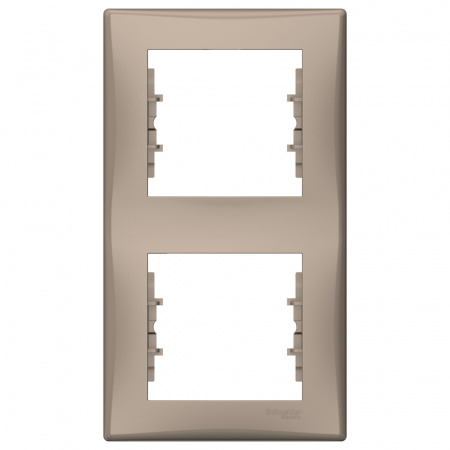 Sedna Рамка 2 поста вертикальная титан Schneider Electric SDN5801168
