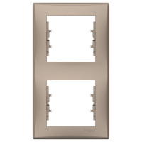 Sedna Рамка 2 поста вертикальная титан Schneider Electric SDN5801168