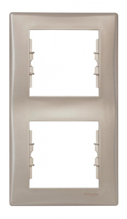 Sedna Рамка 2 поста вертикальная титан Schneider Electric SDN5801168