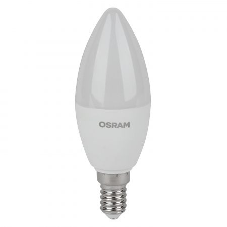 Лампа светодиодная LED 7 Вт E14 6500К 560Лм свеча 220 В (замена 60Вт) OSRAM упак 5 шт LEDVANCE 4058075577985