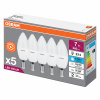 Лампа светодиодная LED 7 Вт E14 6500К 560Лм свеча 220 В (замена 60Вт) OSRAM упак 5 шт LEDVANCE 4058075577985