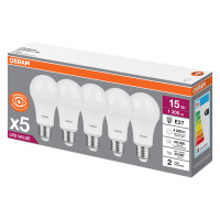 Лампа светодиодная LED 15 Вт E27 4000К 1200Лм груша 220 В (замена 125Вт) OSRAM паковка 5 штук LEDVANCE 4058075577831
