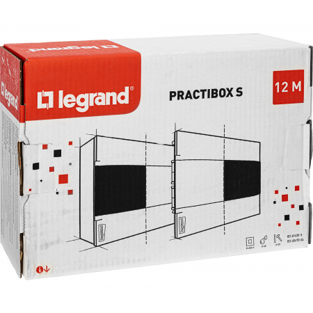 Practibox S Пластиковый щиток Встраиваемый (ЩРв-П) 1X12 Белая дверь Legrand 135541