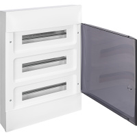 Practibox S Пластиковый щиток Навесной (ЩРн-П) 3X18 Дымчатая дверь Legrand 137618