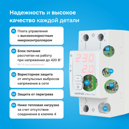 Многофункциональное реле Welrok VIP-50 red Вэлрок 4660251140328